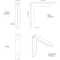 Ekena Millwork Stockport Steel Bracket, Hammered Dark Bronze 2"W x 12"D x 12"H BKTM02X12X12STHDB - alternate 2
